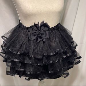 COPY - Daisy Corsets Black Ribbon Tutu, Black Satin Tutu